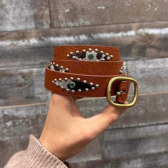 Brown studded western style MENS2 - Picture 4 of 4